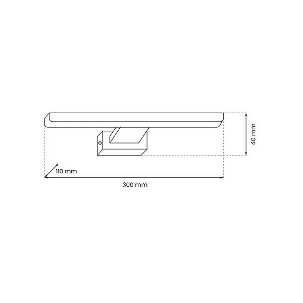 Milagro ML028 Аплик SHINE CHROME 30см 7W LED