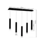 Milagro ML184 КАРБОНОВА ВИСЯЩА ЛАМПА 5X5W LED