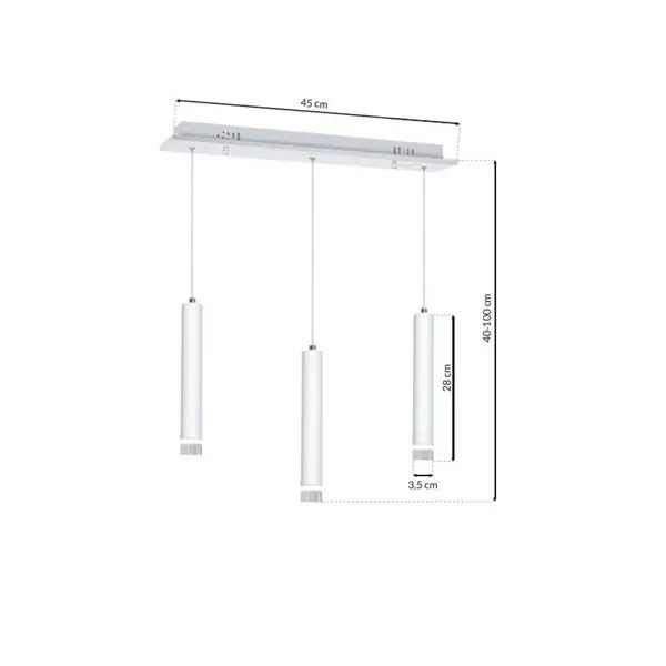 Milagro ML189 LAMPA WISZĄCA ALBA 3X5W LED