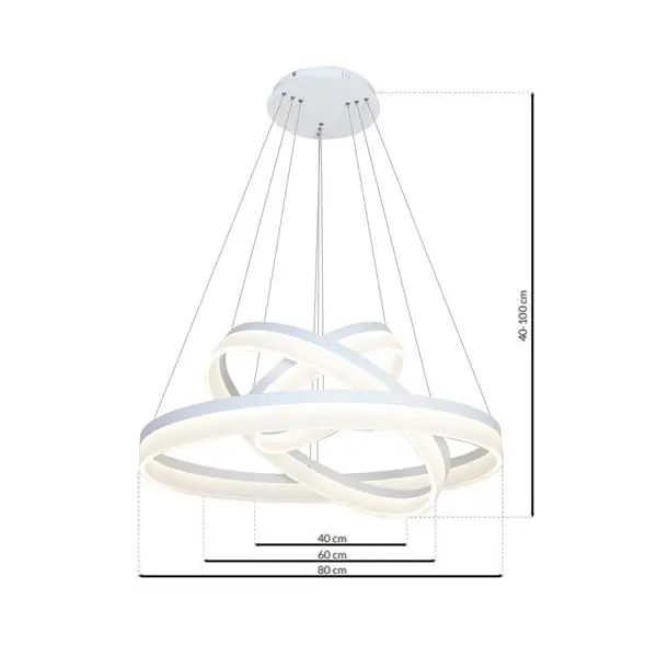 Milagro ML4080 Висяща LED ЛАМПА RING 4080 114W + ДИСТАНЦИОННО