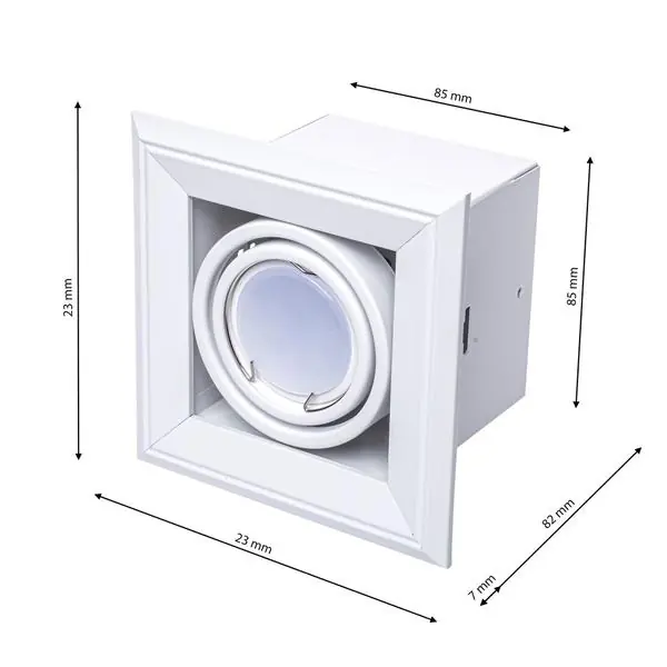 Milagro ML471 BLOCCO БЯЛА ЛАМПА ВГРАДЕН МОНТАЖ 1x7W GU10 LED