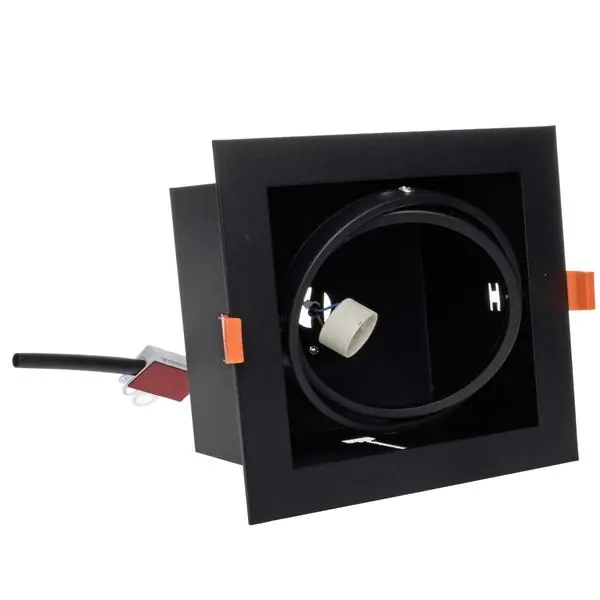 Milagro ML4740 Plaza 1xGU10 AR111 Черно тяло за вграждане