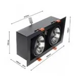 Milagro ML4742 Plaza 2xGU10 2xES111 осветително тяло за скрит монтаж  черно