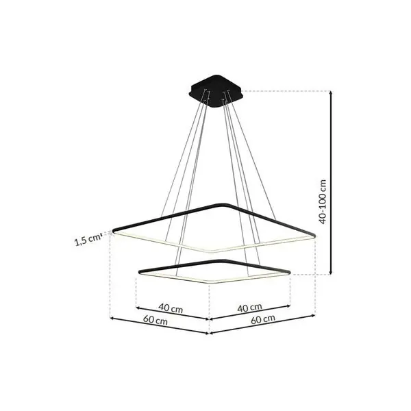 Milagro ML518 ВИСЯЩА LED ЛАМПА NIX ЧЕРНА 50W