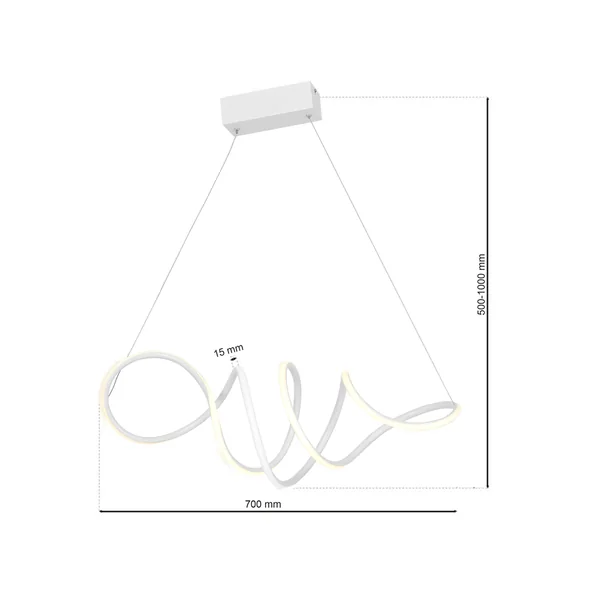 Milagro ML5491 Висяща LED лампа LOCA WHITE 56W