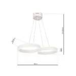 Milagro ML5493 INFINITY WHITE 60W LED висяща лампа