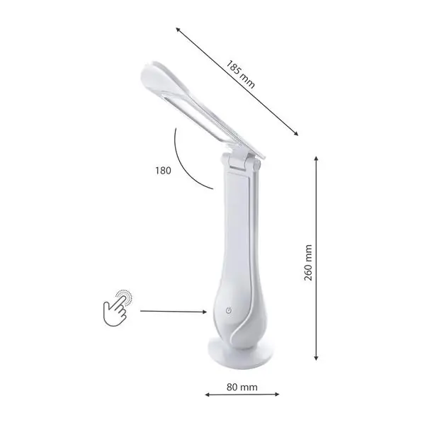 Milagro ML5677 LILLY WHITE 4W LED настолна лампа
