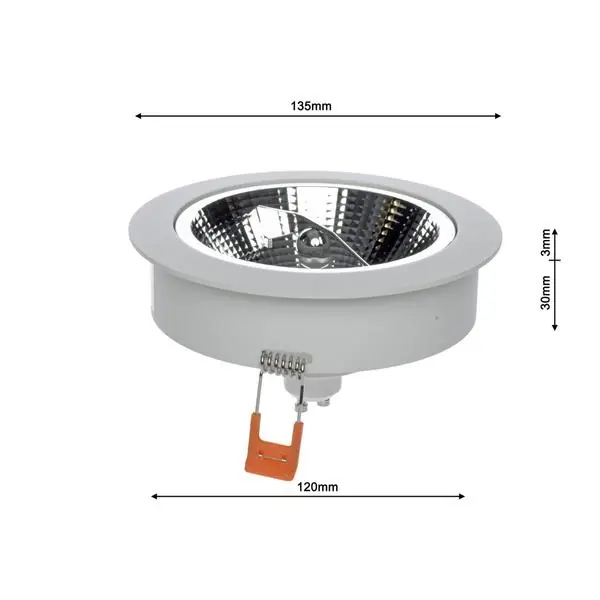 Milagro ML5695 Redondo бяло осветително тяло за вграждане 1xAR111 GU10