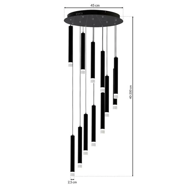 Milagro ML6161 Висяща LED лампа CARBON 12W