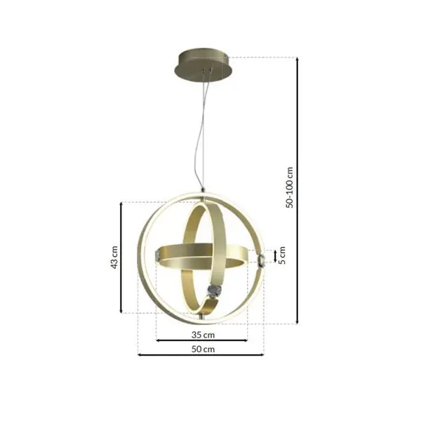 Milagro ML6187 Висяща лампа SIRIUS 80W