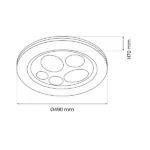 Milagro ML6195 Плафон BUBBLES 48W Ø490 мм