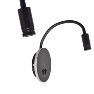 Milagro ML6354 ОСНОВА 8W+2W ЧЕРНА нощна лампа