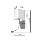 Milagro ML63600 NAPOLI WHITE/CHROME аплик 1xE27 + 1W LED