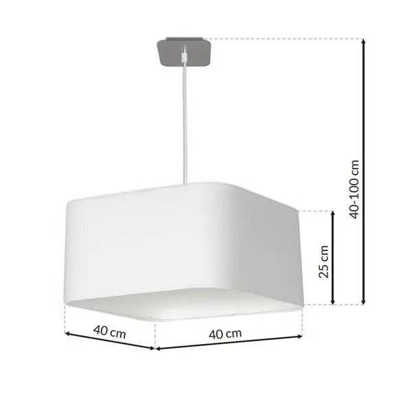 Milagro ML6362 NAPOLI WHITE/CHROME висяща лампа 1xE27