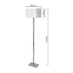 Milagro ML6364 NAPOLI WHITE/CHROME подова лампа 1xE27