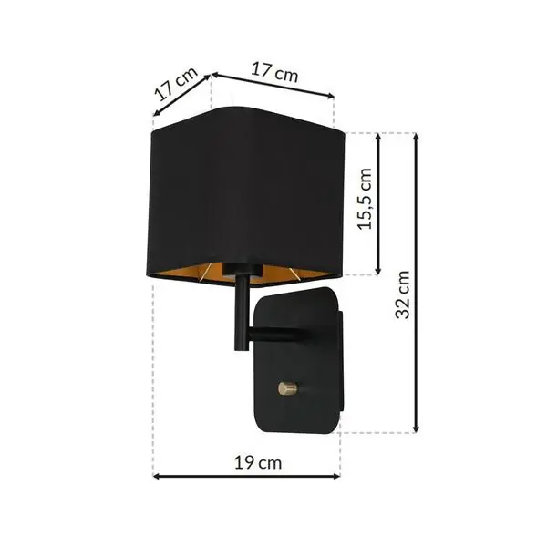 Milagro ML6365 NAPOLI BLACK/GOLD аплик 1xE27