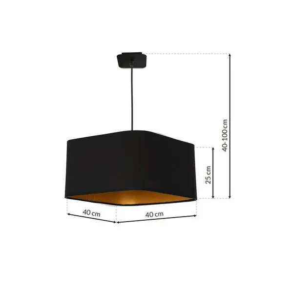 Milagro ML6368 NAPOLI BLACK/GOLD висяща лампа 1xE27