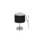 Milagro ML6381 Настолна лампа CASINO BLACK/CHROME 1xE27