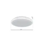 Milagro ML6401 LED Плафон TERMA WHITE 18W IP44 Ø280 мм