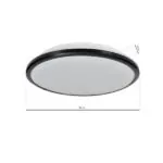 Milagro ML6404 LED Плафон TERMA BLACK 24W IP44 Ø360 мм