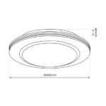 Milagro ML6408 KELLY 48W LED Плафониера Ø480 мм