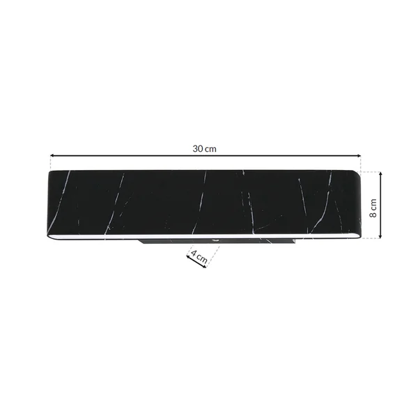 Milagro ML6471 PIERCE BLACK 12W LED стенна лампа