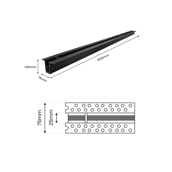 Milagro ML6631 MAGNETIC TRACK релса за скрит монтаж 150см