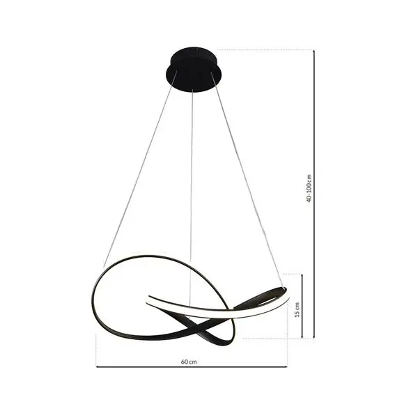 Milagro ML6771 ВИСЯЩА LED ЛАМПА CAPPIO BLACK 36W