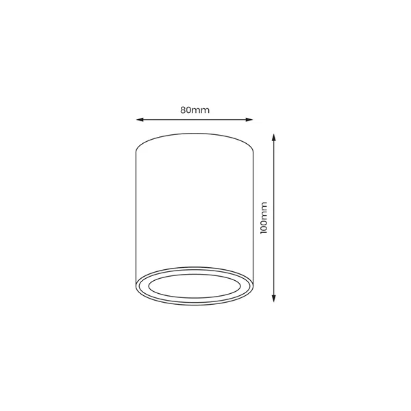 Milagro ML7011 Спот Bima Round Black 1xGU10