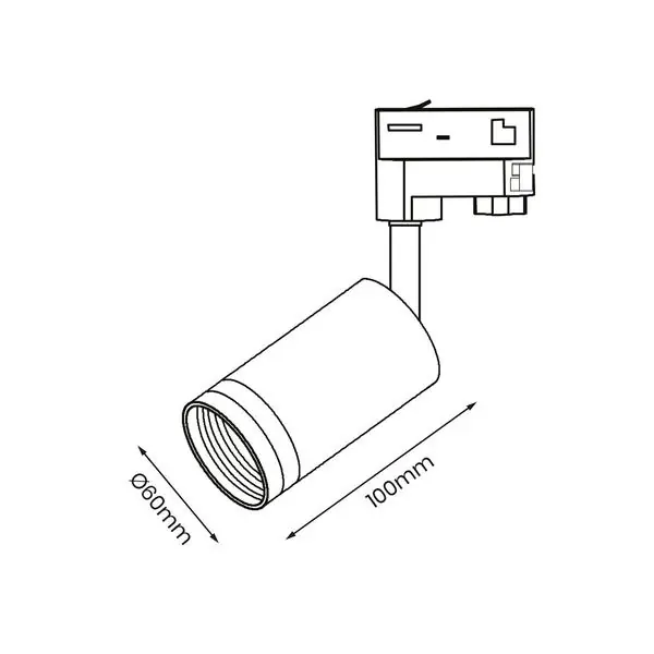 Milagro ML7671 Track Spot Pipe Ring Черен 1xGU10 - 3-кръг