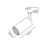 Milagro ML7677 Track Spot Pipe Black 1xGU10