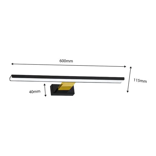 Milagro ML7885 SHINE BLACK/GOLD аплик 60cm 13.8W LED
