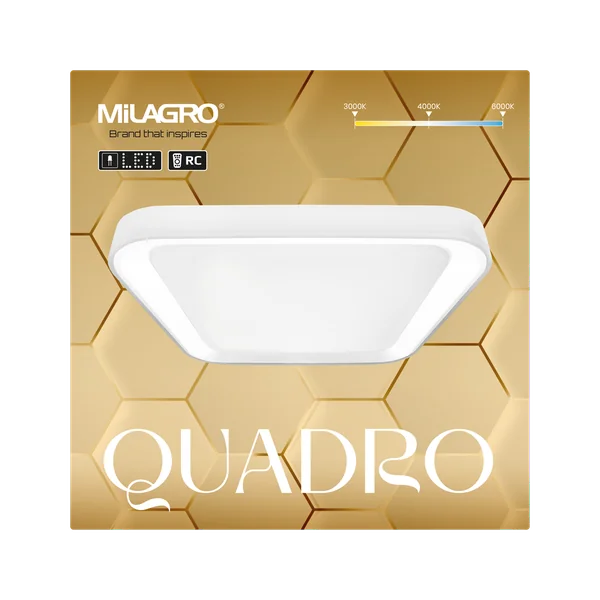 Milagro ML7928 Плафон QUADRO WHITE 38W