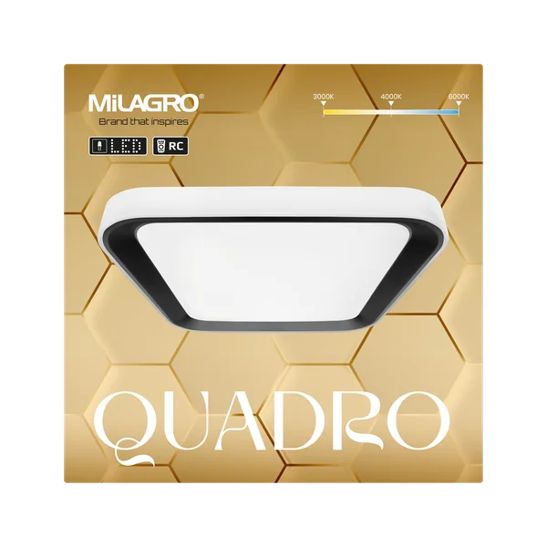 Milagro ML7929 Плафон QUADRO BLACK 38W