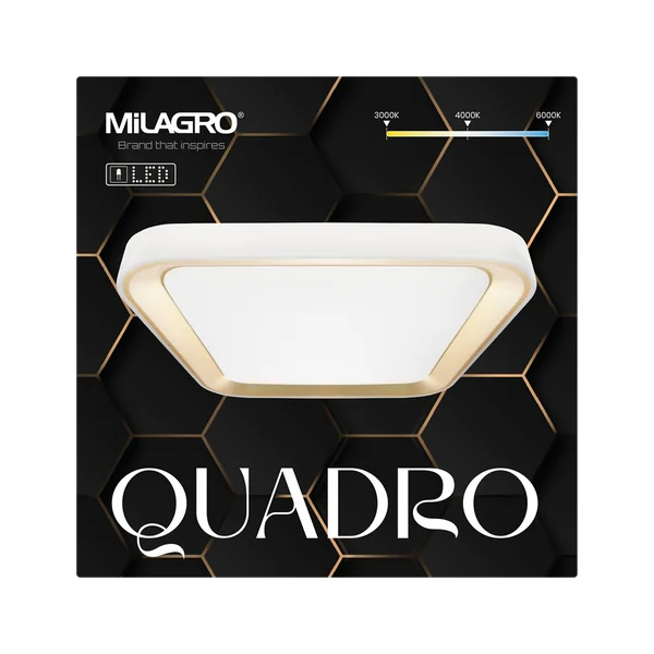 Milagro ML7930 Плафон QUADRO GOLD 38W