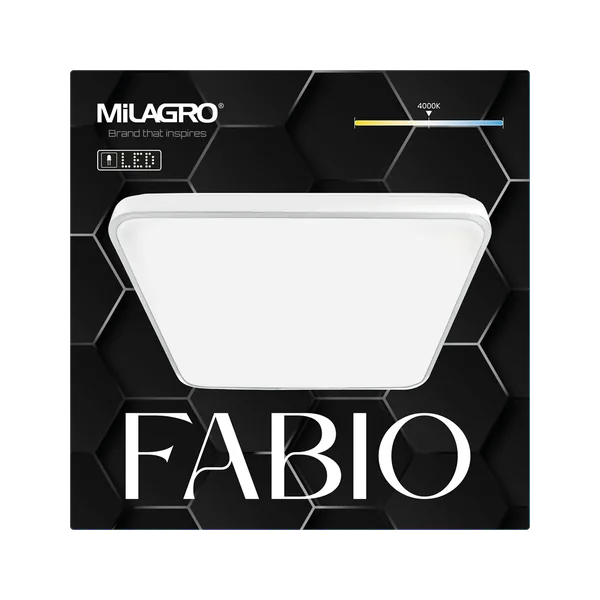 Milagro ML7934 Плафон FABIO WHITE 23W