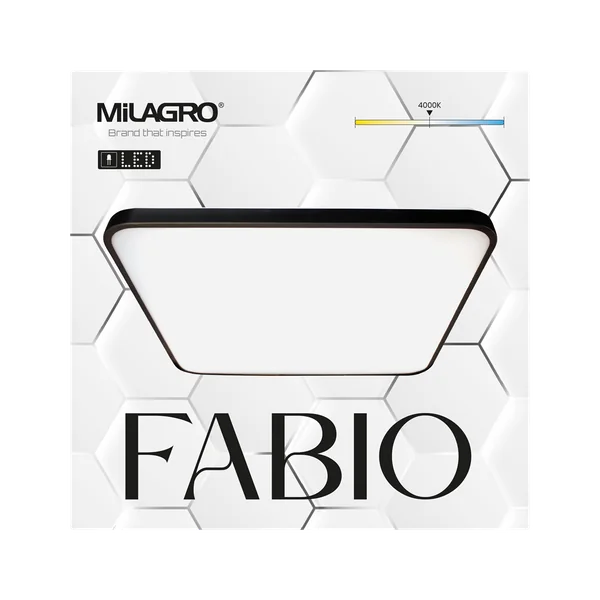 Milagro ML7937 Плафон FABIO BLACK 35W