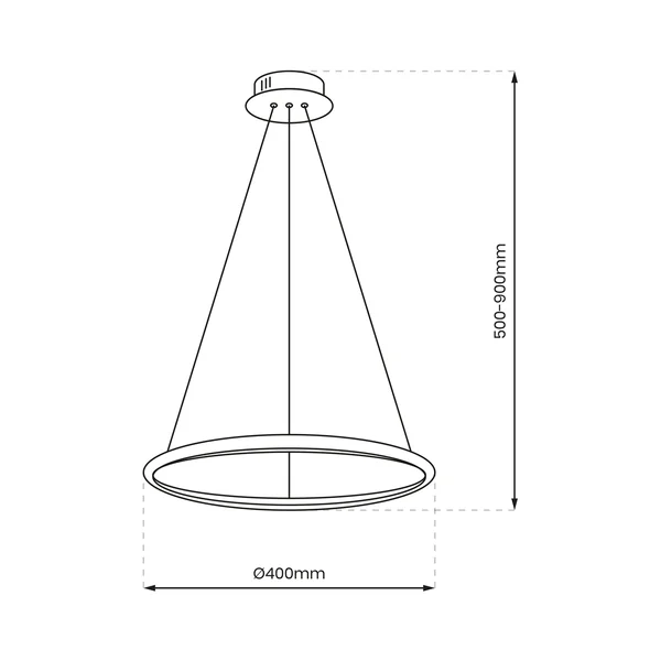 Milagro ML7940 Висяща LED лампа ROTONDA CHROME 27W