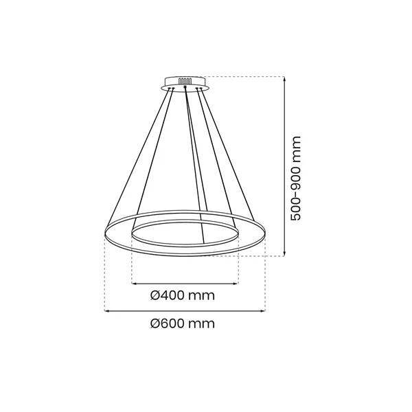 Milagro ML7944 ROTONDA GOLD 51W LED висяща лампа