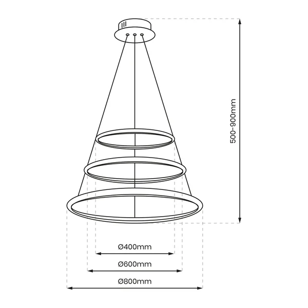 Milagro ML7946 Висяща LED лампа ROTONDA CHROME 93W