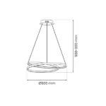 Milagro ML7948 LUCERO BLACK 48W LED висяща лампа