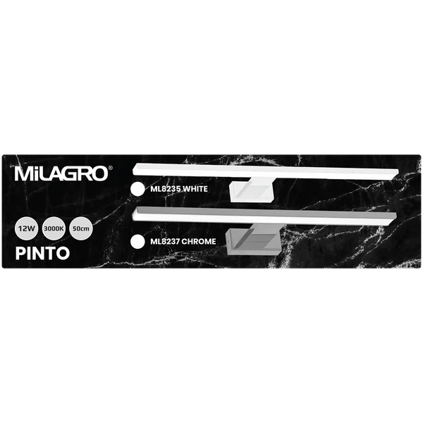 Milagro ML8237 PINTO CHROME 12W LED стенна лампа 50см