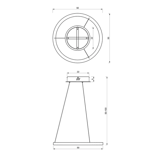 Milagro ML8420 GALAXIA BLACK 26W LED висяща лампа
