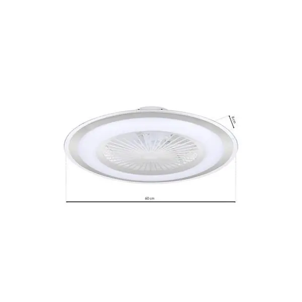Milagro ML8503 Plafoniera LED ZONDA SILVER 48W z wentylatorem