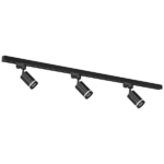 Milagro ML8721 Комплект шини 3xPipe Ring GU10 + водач 1 5m - черен