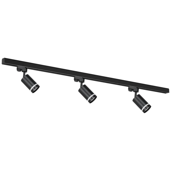 Milagro ML8721 Комплект шини 3xPipe Ring GU10 + водач 1 5m - черен