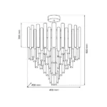 Milagro ML8806 Кристален Плафон MADISON GOLD 9xE14