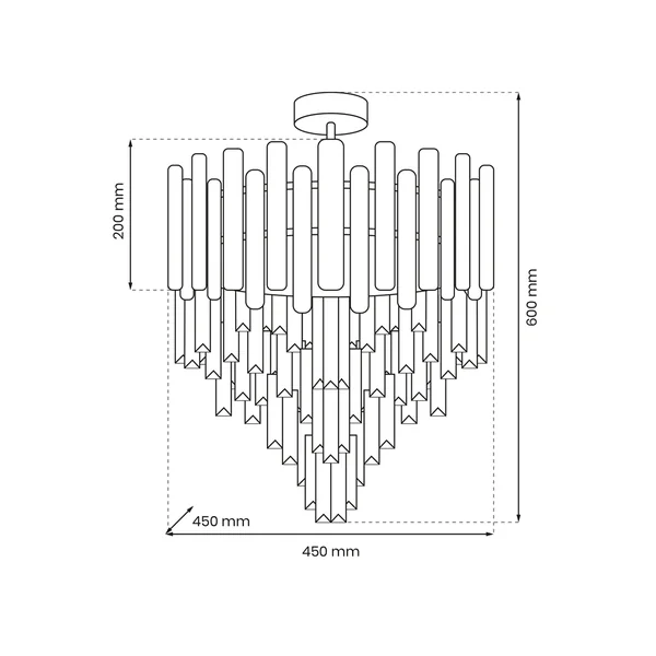 Milagro ML8806 Кристален Плафон MADISON GOLD 9xE14