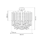 Milagro ML8810 Кристален Плафон ASPEN GOLD 6xE14
