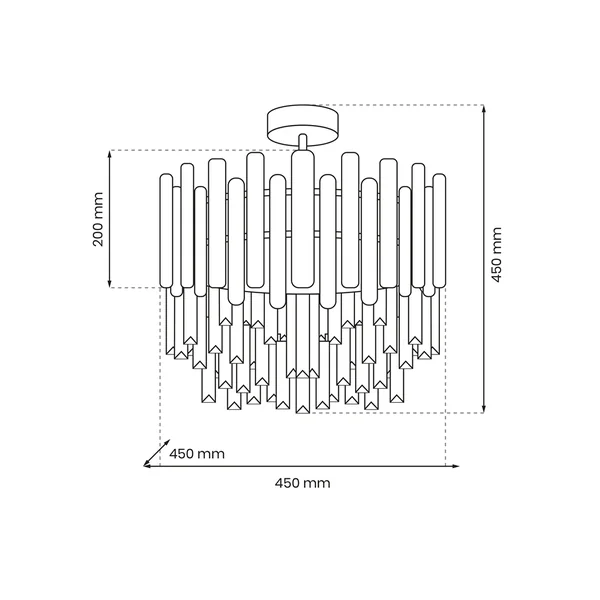 Milagro ML8810 Кристален Плафон ASPEN GOLD 6xE14